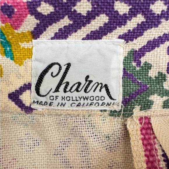 Charm of Hollywood Vintage 60s/70s Boho Aztec Flounce Skirt - Picture 11 of 14